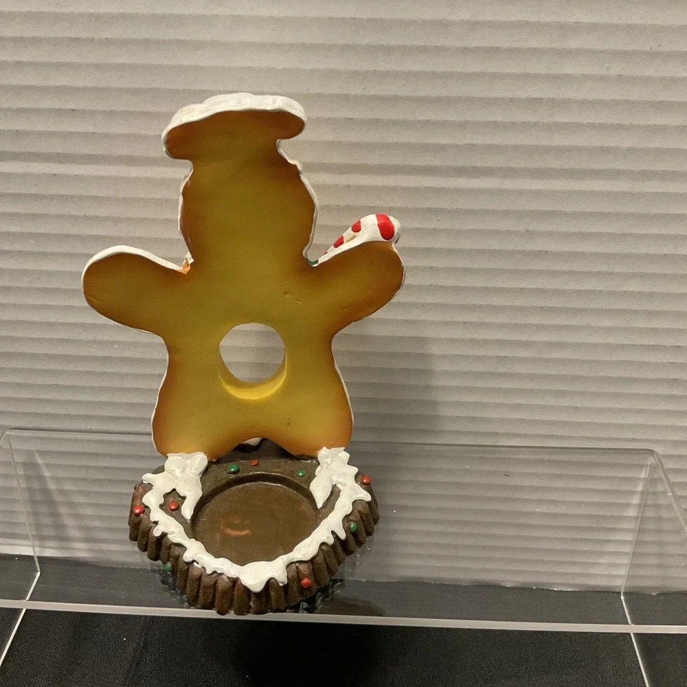 Set Of Two Gingerbread People tea light candle holders Christmas Holiday‎